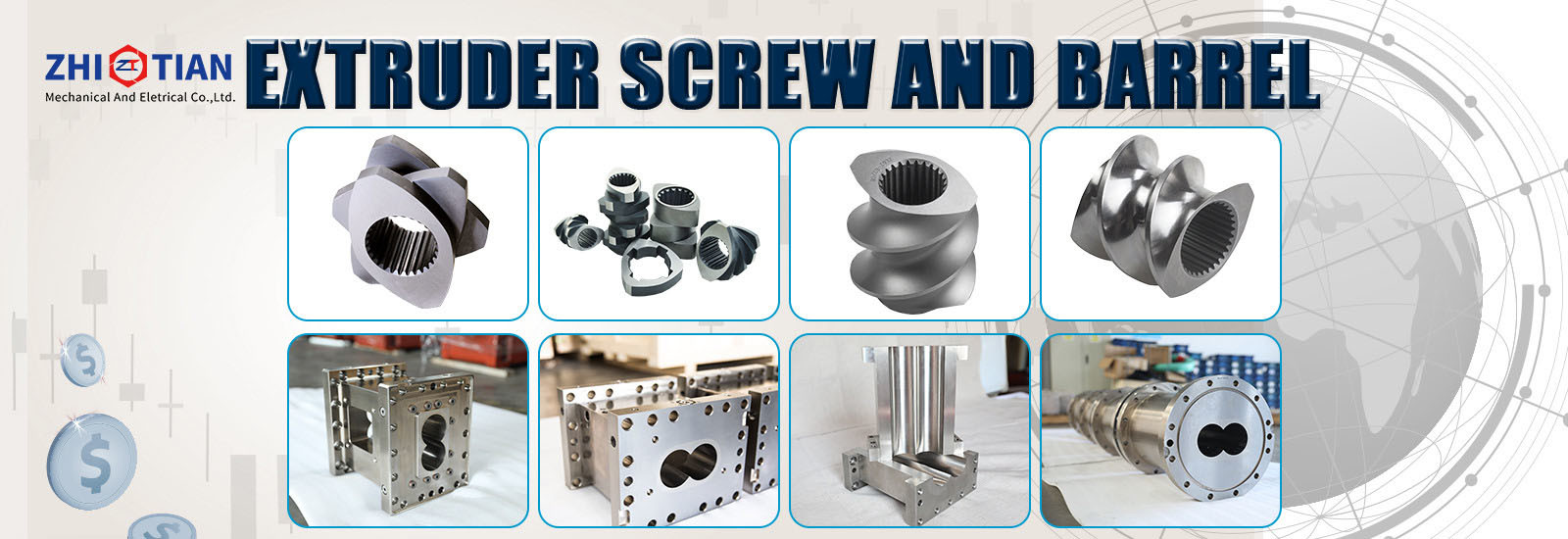 গুণ টুইন স্ক্রু extruder অংশ কারখানা